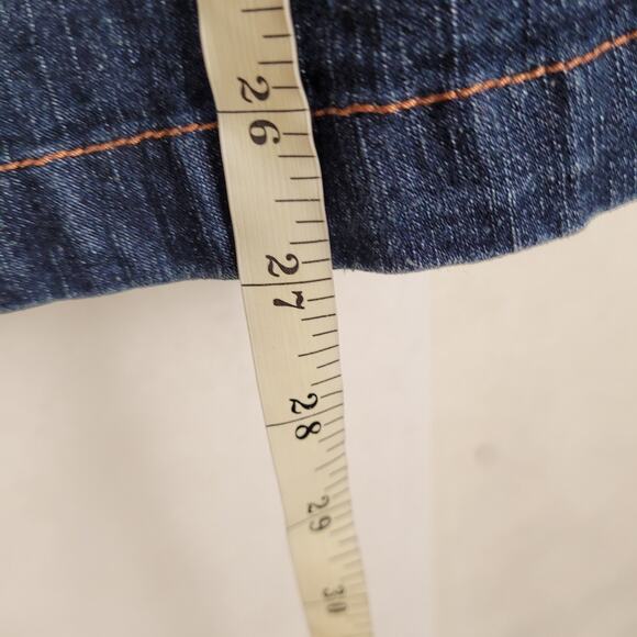 Ashley Stewart blue pleated sequin accent denim skirt Size 24 western glam - Picture 8 of 8